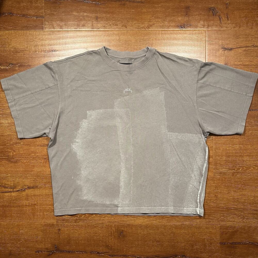A Cold Wall Paint Block T Shirt Mens L Gray Oversized Relaxed Fit Portugal ACW
